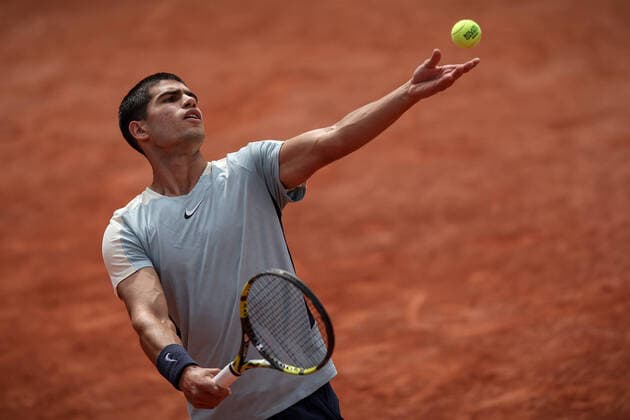 Albert RAMOS VINOLAS (ESP) contre Carlos ALCARAZ (ESP) TENNIS : Roland Garros 2022 - 25 05 2022 AurelienMorissard Panoramic 