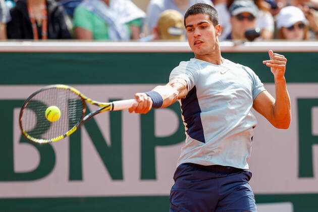 25 05 2022, Tennis, French Open 2022 Roland Garros, FRA, Paris, Roland Garros v li Carlos Alcaraz ESP Tennis, French Open 2022 Roland Garros Paris Copyright: xBeckerxEibner-Pressefotox EP_hec