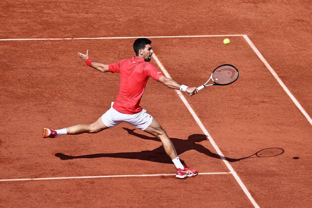 Novak Djokovic, SRB, during second round of 2022 French Open at Roland Garros, Paris, 25 05 2022