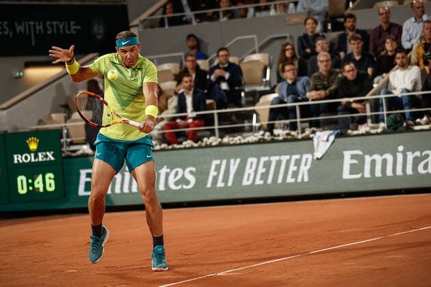 Rafael NADAL (ESP) contre Corentin MOUTET (FRA) TENNIS : Roland Garros 2022 - 25 05 2022 AurelienMorissard Panoramic 
