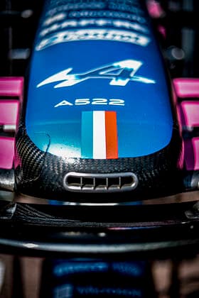 Alpine F1 Team A522, detail portrait during the Formula 1 Grand Prix de Monaco 2022, 7th round of the 2022 FIA Formula One World Championship, WM, Weltmeisterschaft on the Circuit de Monaco, from May 27 to 29, 2022 in Monte-Carlo, Monaco - F1 - MONACO GRAND PRIX 2022 DPPI Panoramic  0012201800004