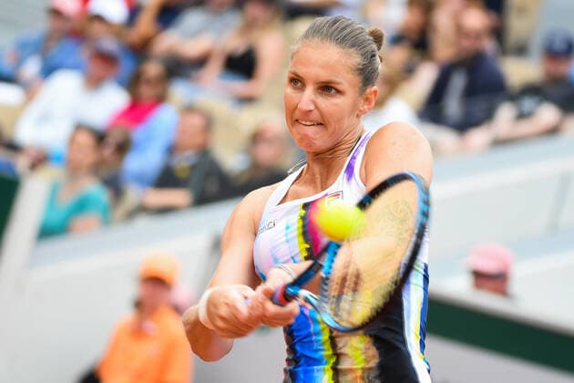 Tennis - Roland Garros 2022 - Karolina Pliskova - Republique Tcheque TENNIS : Roland Garros 2022 - France - 26 05 2022 ChrysleneCaillaud Panoramic 