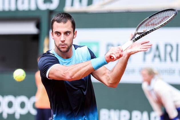 TENNIS - French Open 2022 PARIS,FRANCE,26.MAY.22 - TENNIS - ATP, Tennis Herren World Tour, French Open, Roland Garros, Grand Slam. Image shows Laslo Djere (SRB).  GEPAxpictures xPatrickxSteiner