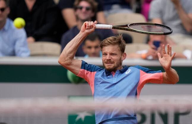 Mandatory Credit: Photo by Dave Shopland Shutterstock (12958165bi) David Goffin from Belgium wins 2nd round match in 4 sets French Open Tennis, Day 5, Roland Garros, Paris, France - 26 May 2022 French Open Tennis, Day 5, Roland Garros, Paris, France - 26 May 2022  Copyright: xDavexShopland Shutterstockx 12958165bi