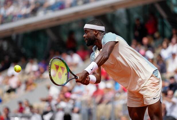 Mandatory Credit: Photo by Dave Shopland Shutterstock (12958165be) Frances Tiafoe from USA loses in 4 sets in his second round match French Open Tennis, Day 5, Roland Garros, Paris, France - 26 May 2022 French Open Tennis, Day 5, Roland Garros, Paris, France - 26 May 2022  Copyright: xDavexShopland Shutterstockx 12958165be