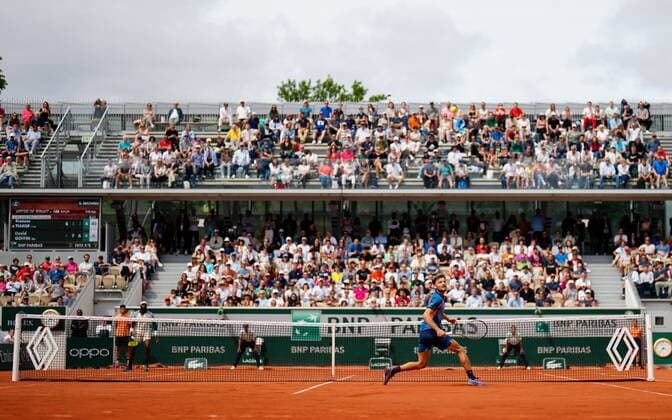 Mandatory Credit: Photo by Dave Shopland Shutterstock (12958165bd) David Goffin from Belgium wins 2nd round match in 4 sets French Open Tennis, Day 5, Roland Garros, Paris, France - 26 May 2022 French Open Tennis, Day 5, Roland Garros, Paris, France - 26 May 2022  Copyright: xDavexShopland Shutterstockx 12958165bd