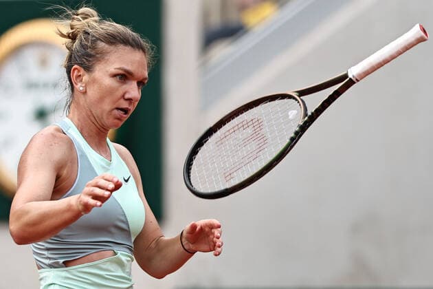Simona Halep, ROU, during second round of 2022 French Open at Roland Garros, Paris, 26 05 2022