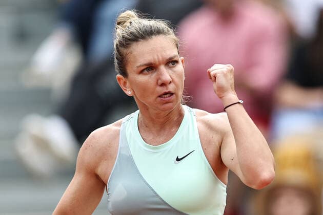 Simona Halep, ROU, during second round of 2022 French Open at Roland Garros, Paris, 26 05 2022