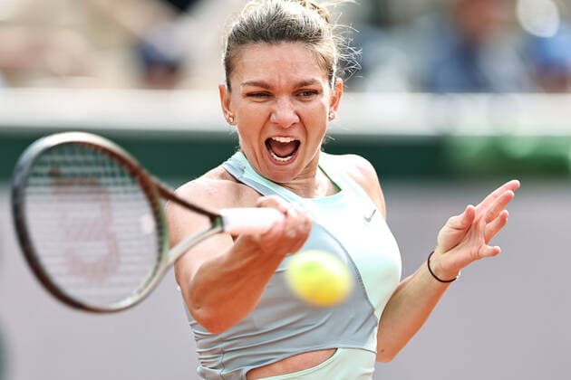 Simona Halep, ROU, during second round of 2022 French Open at Roland Garros, Paris, 26 05 2022
