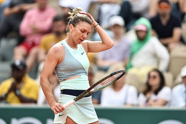 Simona Halep, ROU, during second round of 2022 French Open at Roland Garros, Paris, 26 05 2022