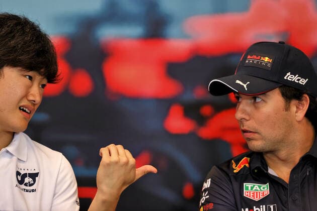 22 Yuki Tsunoda JPN, Scuderia AlphaTauri , 11 Sergio Perez MEX, Oracle Red Bull Racing , F1 Grand Prix of Monaco at Circuit de Monaco on May 27, 2022 in Monte Carlo, Monaco Photo by DPPI via HOCH ZWEI Monte Carlo Monaco