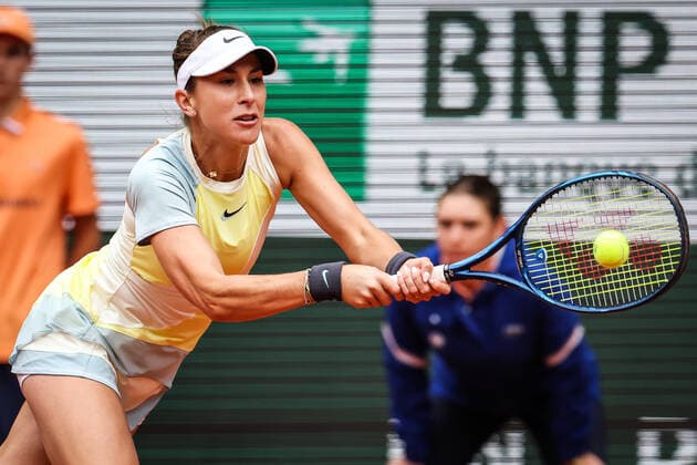 May 27, 2022, Paris, France, France: Belinda BENCIC of Swiss during the Day six of Roland-Garros 2022, French Open 2022, Grand Slam tennis tournament at the Roland-Garros stadium on May 27, 2022 in Paris, France. Paris France - ZUMAm308 20220527_zsp_m308_007 Copyright: xMatthieuxMirvillex