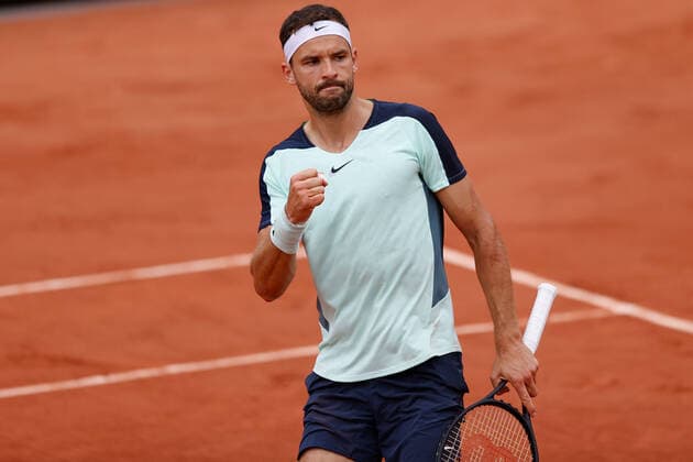 27 05 2022, Tennis, French Open 2022 Roland Garros, FRA, Paris, Roland Garros picture v li Grigor Dimitrov BUL Copyright: HMBxMedia AntonioxBorga