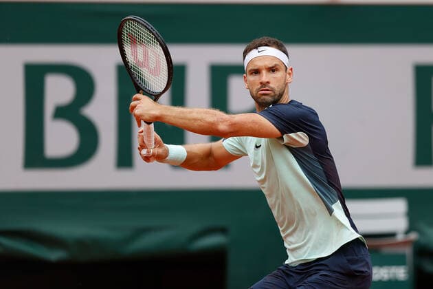 27 05 2022, Tennis, French Open 2022 Roland Garros, FRA, Paris, Roland Garros picture v li Grigor Dimitrov BUL Copyright: HMBxMedia AntonioxBorga