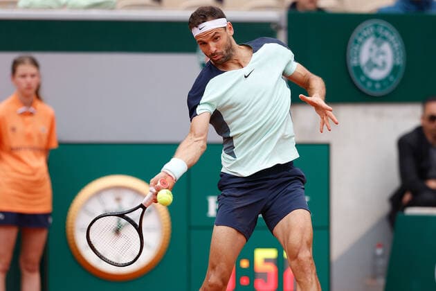 27 05 2022, Tennis, French Open 2022 Roland Garros, FRA, Paris, Roland Garros picture v li Grigor Dimitrov BUL Copyright: HMBxMedia AntonioxBorga