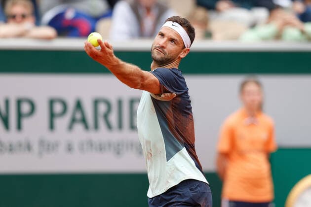 27 05 2022, Tennis, French Open 2022 Roland Garros, FRA, Paris, Roland Garros picture v li Grigor Dimitrov BUL Copyright: HMBxMedia AntonioxBorga