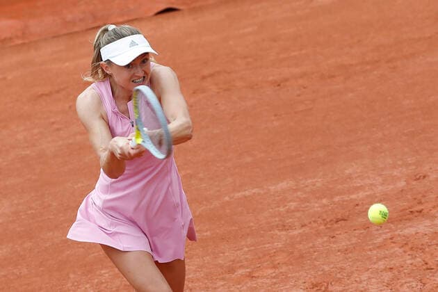 Tennis, French Open, Tag 6, Kerber - Sasnowitsch Angelique Kerber (GER) Vs Aliaksandra Sasnovich TENNIS : Roland-Garros - 27 05 2022 MichaelBaucher Panoramic 