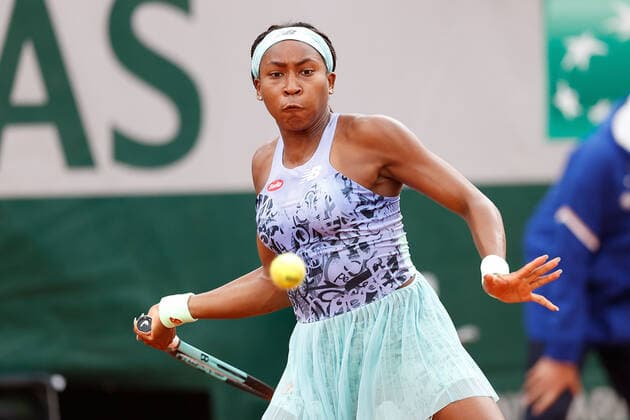 27 05 2022, Tennis, French Open 2022 Roland Garros, FRA, Paris, Roland Garros picture v li Coco Gauff USA Copyright: HMBxMedia AntonioxBorga
