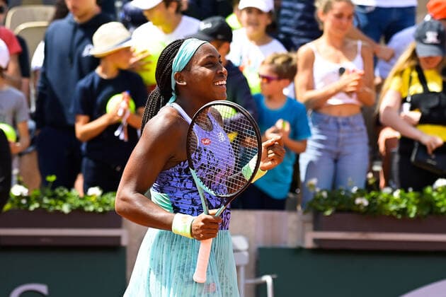 Coco Gauff ( USA ) TENNIS : Roland Garros 2022 - Internationaux de France - 27 05 2022 FedericoPestellini Panoramic 