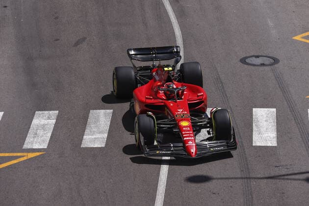 55 SAINZ Carlos (spa), Scuderia Ferrari F1-75, action during the Formula 1 Grand Prix de Monaco 2022, 7th round of the 2022 FIA Formula One World Championship, WM, Weltmeisterschaft on the Circuit de Monaco, from May 27 to 29, 2022 in Monte-Carlo, Monaco - F1 - MONACO GRAND PRIX 2022 DPPI Panoramic  00122018__R5_0289