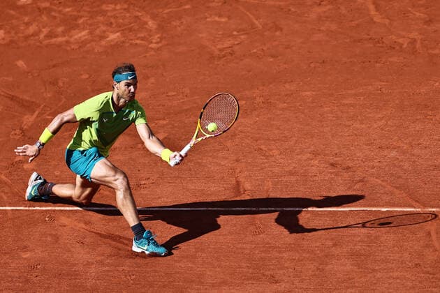 Rafael Nadal, ESP, during third round of 2022 French Open at Roland Garros, Paris, 27 05 2022