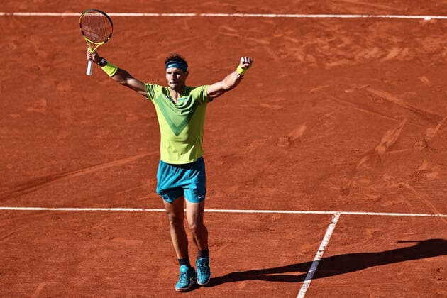 Rafael Nadal, ESP, during third round of 2022 French Open at Roland Garros, Paris, 27 05 2022