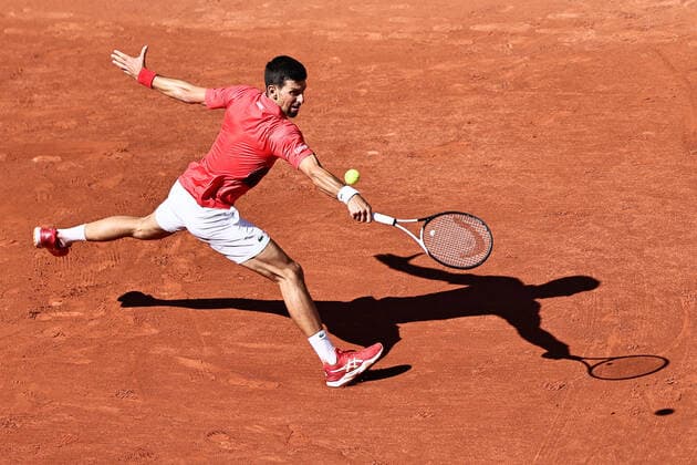 Novak Djokovic, SRB, during third round of 2022 French Open at Roland Garros, Paris, 27 05 2022