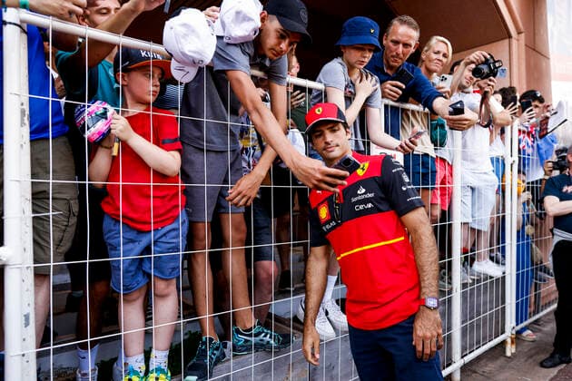 55 Carlos Sainz ESP, Scuderia Ferrari , F1 Grand Prix of Monaco at Circuit de Monaco on May 27, 2022 in Monte Carlo, Monaco Photo by HOCH ZWEI Monte Carlo Monaco