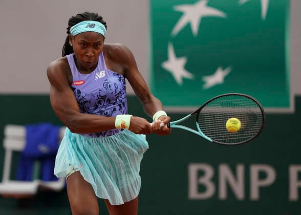 Coco Sauf vs Kaia Kanepi TENNIS : Internationnaux de France - Roland Garros 2022 27 05 2022 Mao Panoramic 