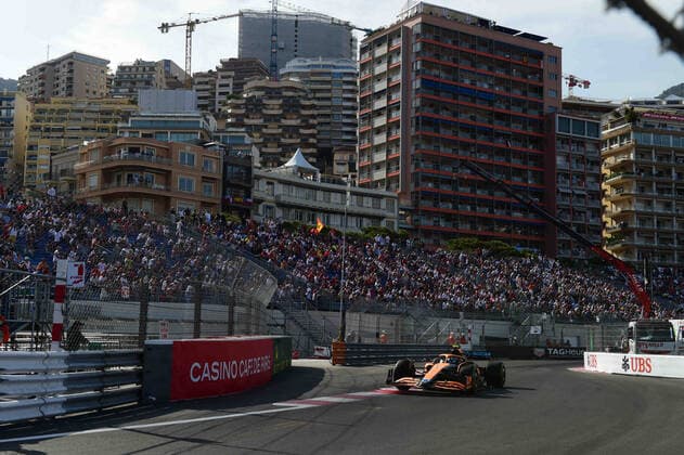 Formula 1 - Monaco Grand Prix - Free Practice 2 Lando Norris McLaren F1 Team drive his single-seater during free practice of Monaco Grand Prix in Monaco City Circuit in Monaco-Ville, Monaco, France, 27 May 2022 Monaco Monaco Monaco  Copyright: xAndreaxDiodatox originalFilename:diodato-notitle220527_npTwF.jpg