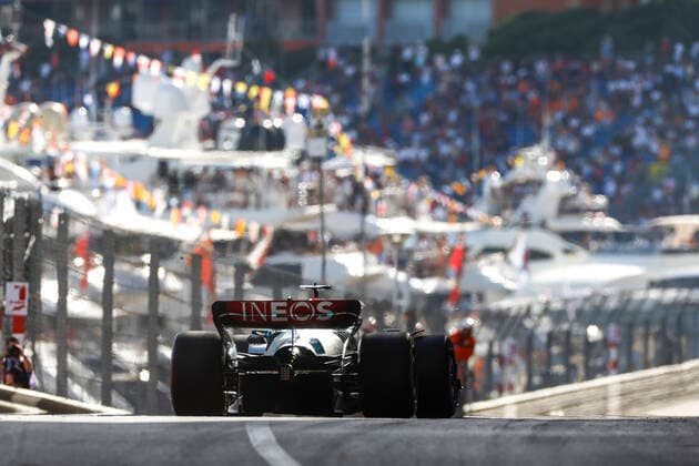 63 George Russell GBR, Mercedes AMG Petronas F1 Team , F1 Grand Prix of Monaco at Circuit de Monaco on May 27, 2022 in Monte Carlo, Monaco Photo by HOCH ZWEI Monte Carlo Monaco