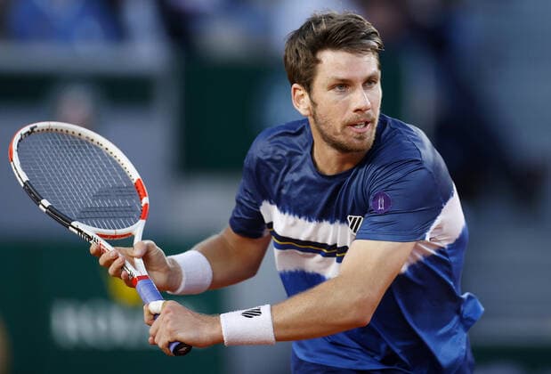 Mandatory Credit: Photo by Ella Ling Shutterstock (12956278dw) Cameron Norrie of GBR in action French Open Tennis, Day 6, Roland Garros, Paris, France - 27 May 2022 French Open Tennis, Day 6, Roland Garros, Paris, France - 27 May 2022  Copyright: xEllaxLing Shutterstockx 12956278dw