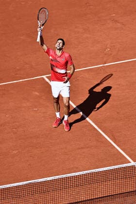 Novak Djokovic, SRB, during third round of 2022 French Open at Roland Garros, Paris, 27 05 2022
