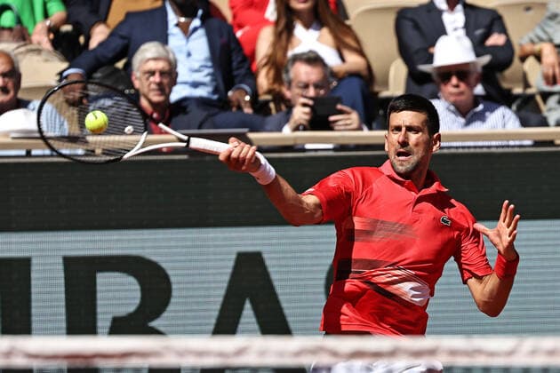 Novak Djokovic, SRB, during third round of 2022 French Open at Roland Garros, Paris, 27 05 2022
