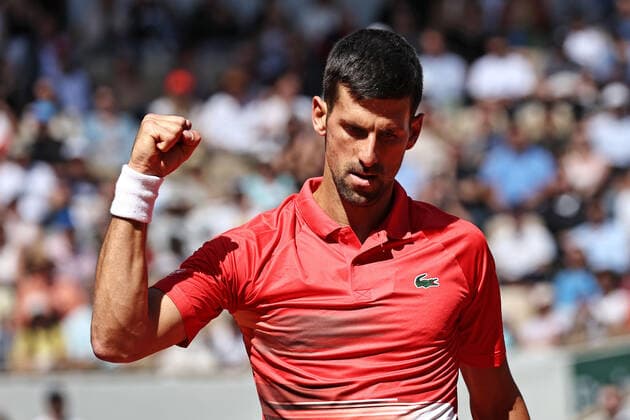 Novak Djokovic, SRB, during third round of 2022 French Open at Roland Garros, Paris, 27 05 2022