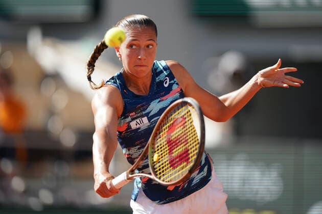 May 28, 2022, PARIS, France: DIANE PARRY of France return the ball to SLOANS STEPHENS of the USA during the Day 6 of the French Open 2022, Grand Slam tennis womens tournament at the Roland Garros Stadium - Paris France..Sloans Stephens won : 6:2 6:3 PARIS France - ZUMAp119 20220528_zaf_p119_100 Copyright: xPierrexSteveninx