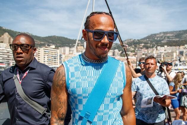 Lewis Hamilton Mercedes AMG Petronas Motorsport arriving at the track, Monaco 2022 Grand Prix, Motorsport, Formula 1, 28 05 2022 Monaco 2022 Grand Prix, Motorsport, Formula 1, 28 05 2022 Copyright: xEibner-Pressefoto AlexanderxNeisx EP_ANS