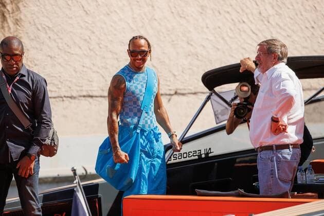 Lewis Hamilton Mercedes AMG Petronas Motorsport comes to the track by boat, Monaco Grand Prix 2022, Motorsport, Formula 1, 28 05 2022 Monaco Grand Prix 2022, Motorsport, Formula 1, 28 05 2022 Copyright: xEibner-Pressefoto AlexanderxNeisx EP_ANS