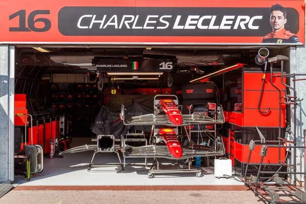 View of the pit of Charles Leclerc Scuderia Ferrari , Monaco Grand Prix 2022, Motorsport, Formula 1, 28 05 2022 Monaco Grand Prix 2022, Motorsport, Formula 1, 28 05 2022 Copyright: xEibner-Pressefoto AlexanderxNeisx EP_ANS