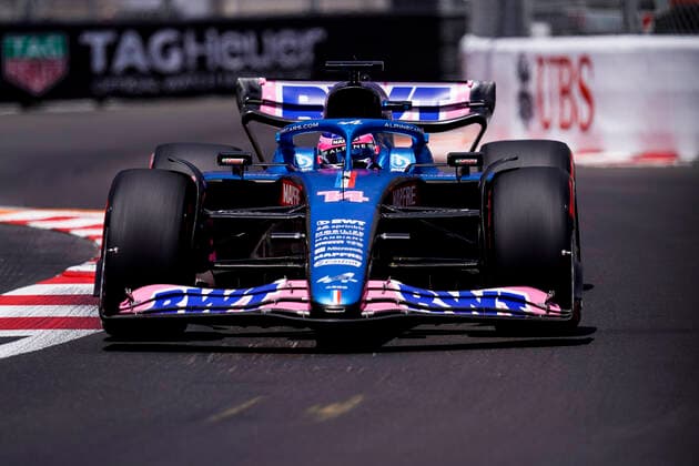 May 28, 2022, Montecarlo, Monaco: FERNANDO ALONSO of Spain and Alpine F1 Team drives during the final practice session of the 2022 FIA Formula 1 Monaco Grand Prix at Circuit de Monaco in Montecarlo, Monaco. Montecarlo Monaco - ZUMAg147 20220528_zap_g147_034 Copyright: xJamesxGasperottix