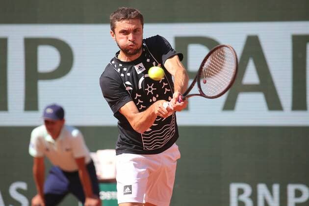 Roland Garros 2022 PARIS, IF - 28.05.2022: ROLAND GARROS 2022 - Giles Simon (FRA) during the Roland Garros 2022 tournament held in Paris, France. (Photo: Andre Chaco Fotoarena) x2211950x  AndrexChaco