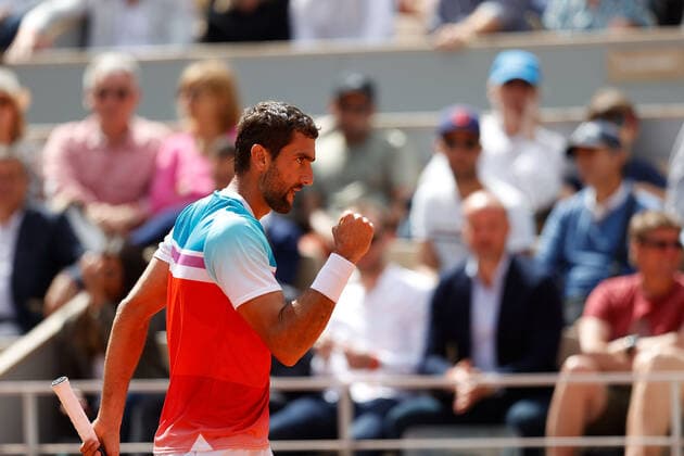 28 05 2022, Tennis, French Open 2022 Roland Garros, FRA, Paris, Roland Garros v li Marin Cilic CRO Tennis, French Open 2022 Roland Garros Paris Copyright: xBeckerxEibner-Pressefotox EP_hec