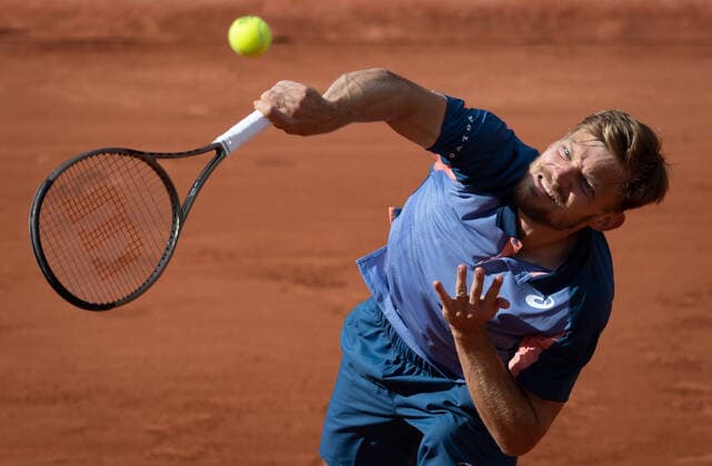 Belgian David Goffin pictured in action during a tennis match between Belgian Goffin and Polish Hurkacz, in the third round of the men s singles of the Roland Garros French Open tennis tournament, in Paris, France, Saturday 28 May 2022. This year s tournament takes place from 22 May to 5 June. BENOITxDOPPAGNE  x35585319x