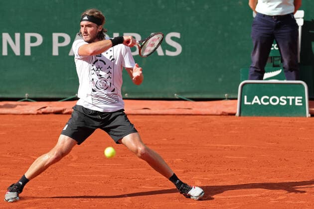 28th May 2022; Roland Garros, Paris, France: French Open Tennis tournament: Stefano Tsitsipas (GRE) in action against Mikael Ymer (SWE)  ActionPlus12393926 JonxBromley