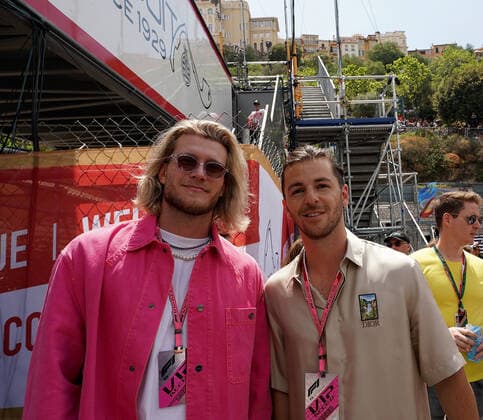 FORMULA 1 GRAND PRIX DE MONACO 2022 29 05 2022, Monaco Circuit, Monte Carlo, FORMULA 1 GRAND PRIX DE MONACO 2022 , in the picture goalkeeper Loris Karius with Riccardo Basile nordphotoxGmbHx xBratic nph00250