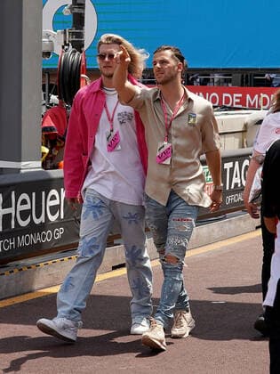 FORMULA 1 GRAND PRIX DE MONACO 2022 29 05 2022, Monaco Circuit, Monte Carlo, FORMULA 1 GRAND PRIX DE MONACO 2022 , in the picture goalkeeper Loris Karius with Riccardo Basile nordphotoxGmbHx xBratic nph00250