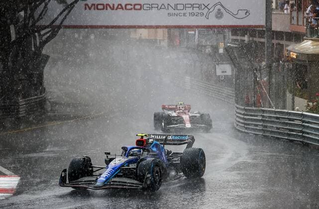MONTE CARLO Nicholas Latifi 6 driving the Williams FW44 and Guanyu Zhou 24 driving the Alfa Romeo C40 during the formation lap of the F1 Grand Prix of Monaco at Circuit de Monaco on May 29, 2022 in Monte Carlo, Monaco REMKO DE WAAL F1 Grand Prix of Monaco, RACE 2022 xVIxANPxSportx xxANPxIVx 449505939 originalFilename: 449505939.jpg