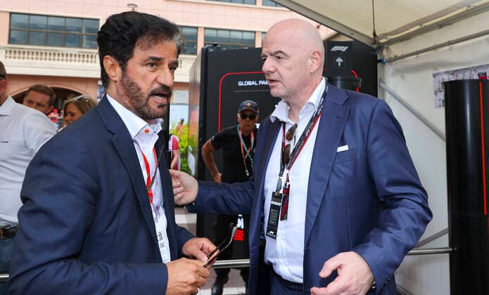 Monaco, Monte Carlo May 29, 2022 FIA Formula One World Championship, Monaco F1 Grand Prix with FIFA President Gianni Infantino and FIA President Mohammed bin Sulayem Mandoga Media Germany Monaco F1 Grand Prix, FIA and FIFA President