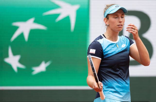Belgian Elise Mertens looks dejected during a tennis match against American Gauff, in the women s fourth round at the Roland Garros French Open tennis tournament, in Paris, France, Sunday 29 May 2022. This year s tournament takes place from 22 May to 5 June. BENOITxDOPPAGNE  x35608230x
