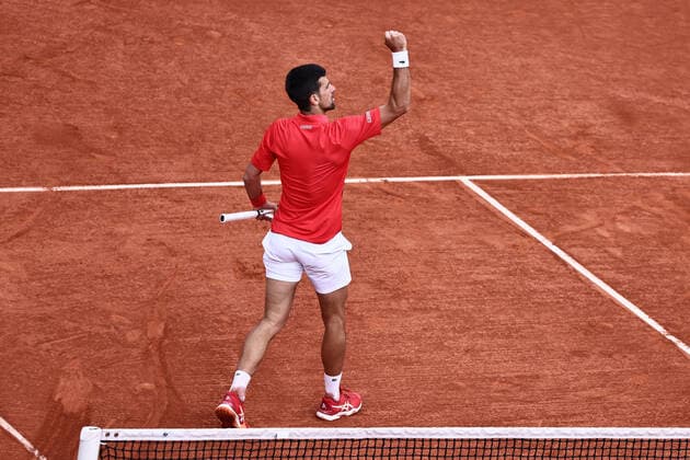 Novak Djokovic, SRB, during fourth round of 2022 French Open at Roland Garros, Paris, 29 05 2022